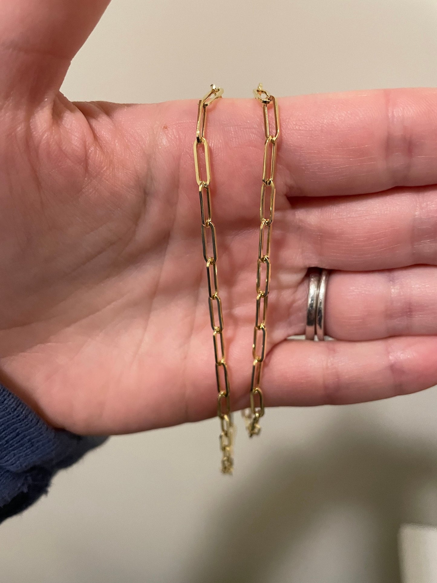 14k Yellow Gold Paperclip Chain